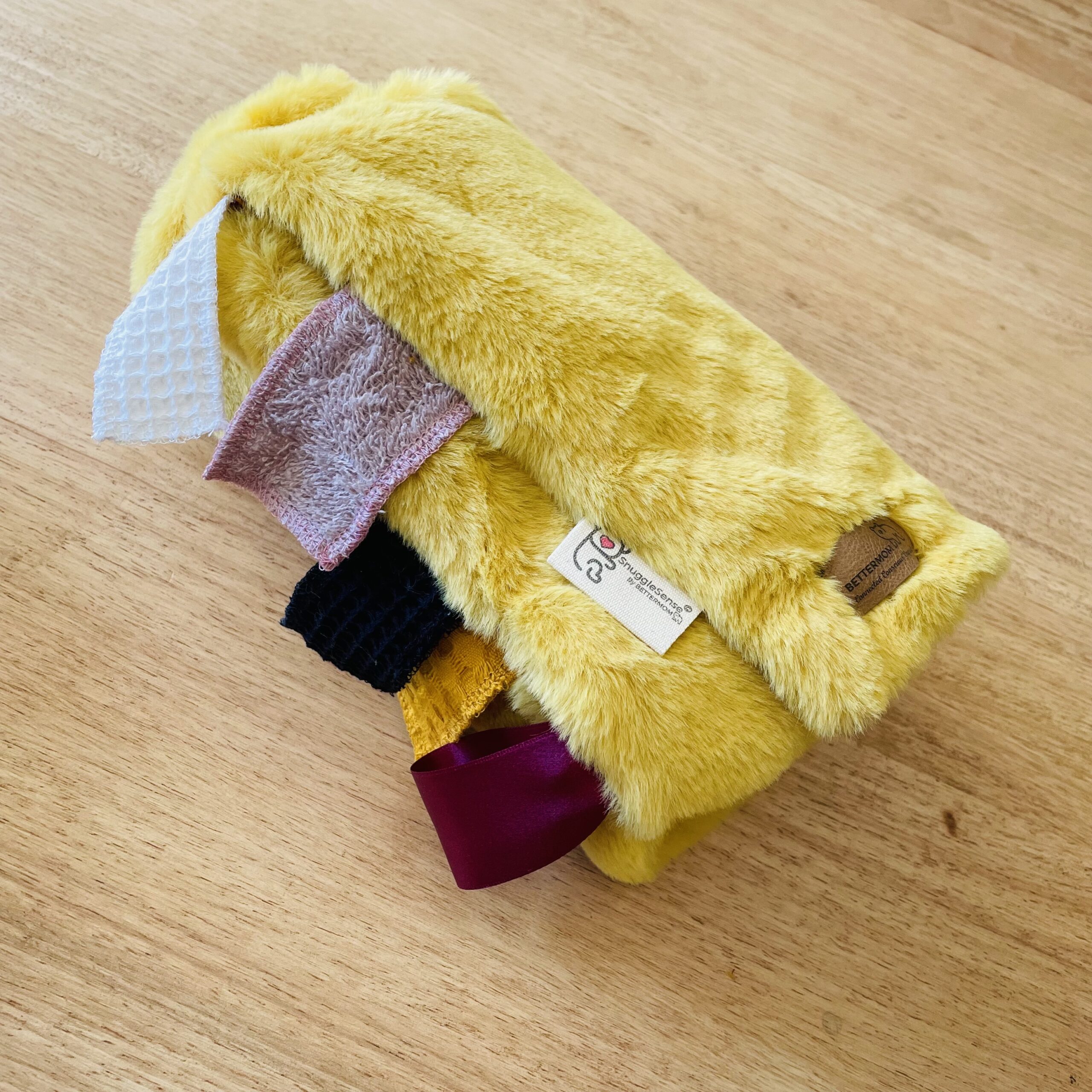 Yellow Lion Plush Sensory Blanket - Image 6