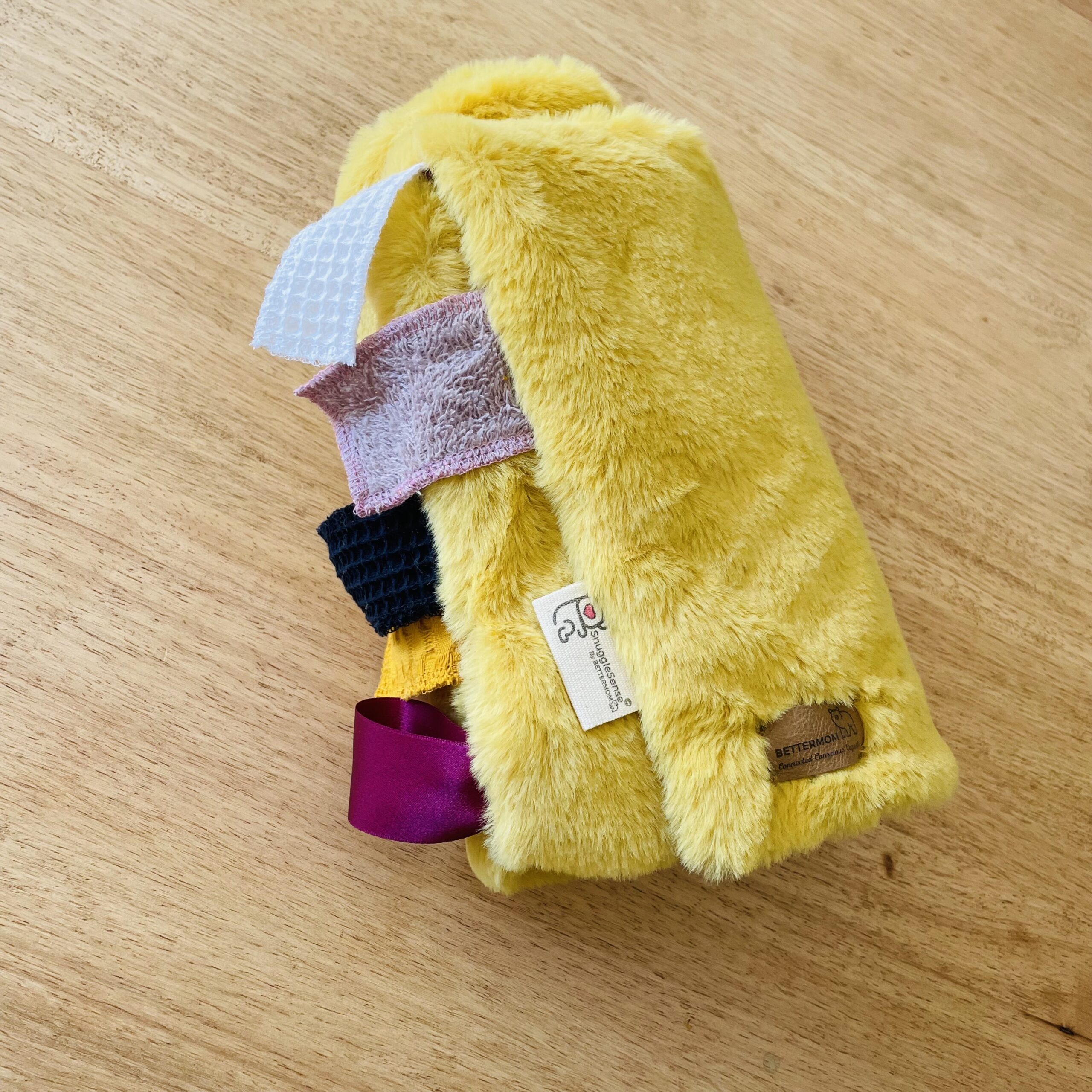 Yellow Lion Plush Sensory Blanket - Image 7